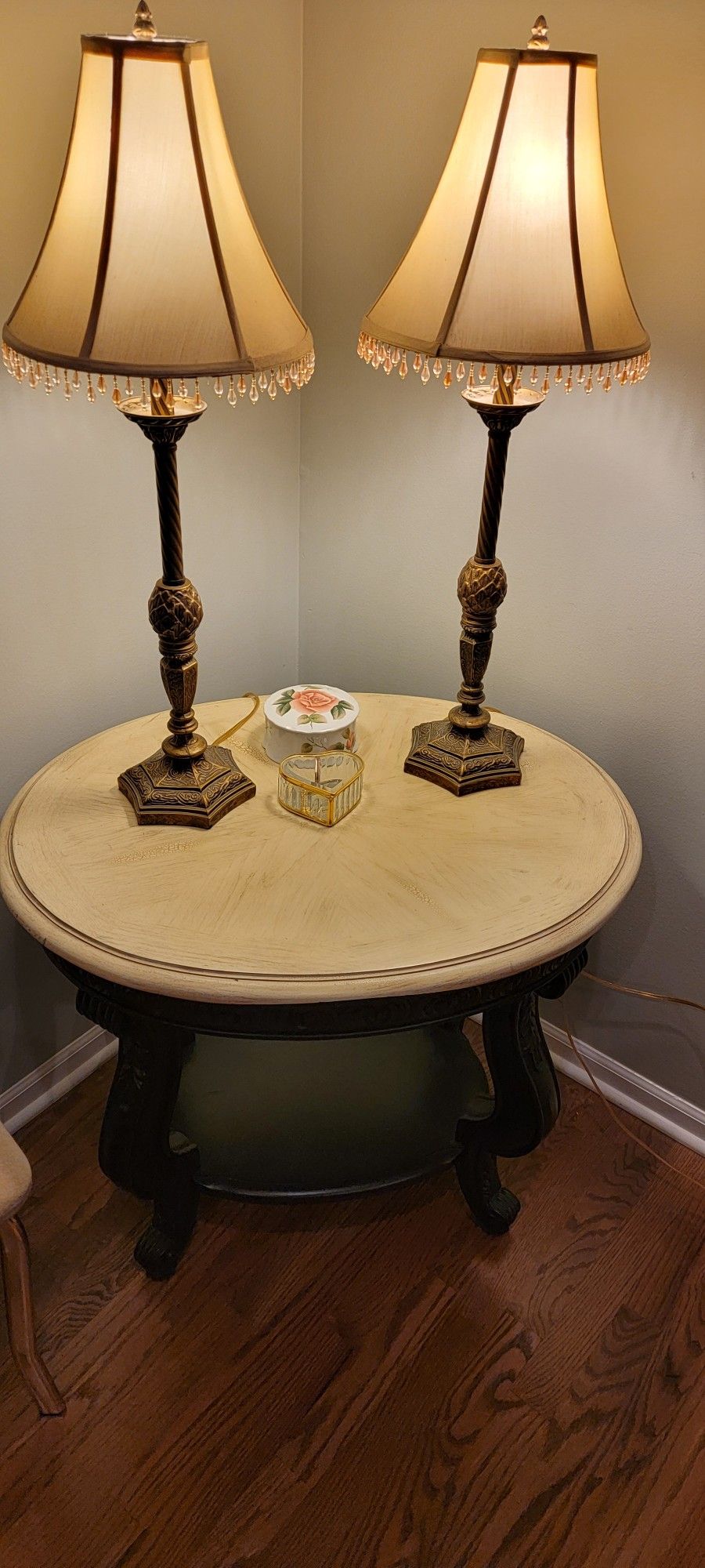 End Or Side Table With Lamps
