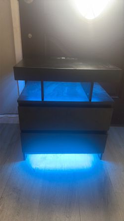 Black LED nightstand