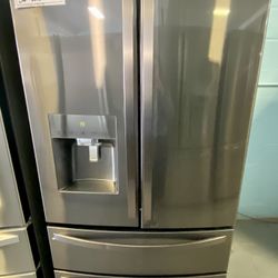 Kenmore Used Dark Stainless French-Door 36”width Fridge 