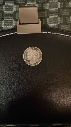 The item shown is a vintage French Third Republic silver coin featuring the head of Ceres