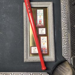 Dukes Framed Tickets With Engraved Bat