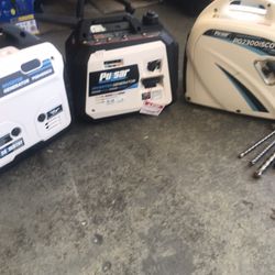 Generators 3 Sizes Available But Only Have One Of Each 2300, 2400 And 1600 Watts Price From $300 To $450 Inverter So Vey. Quiet We Are In Van Nuys 