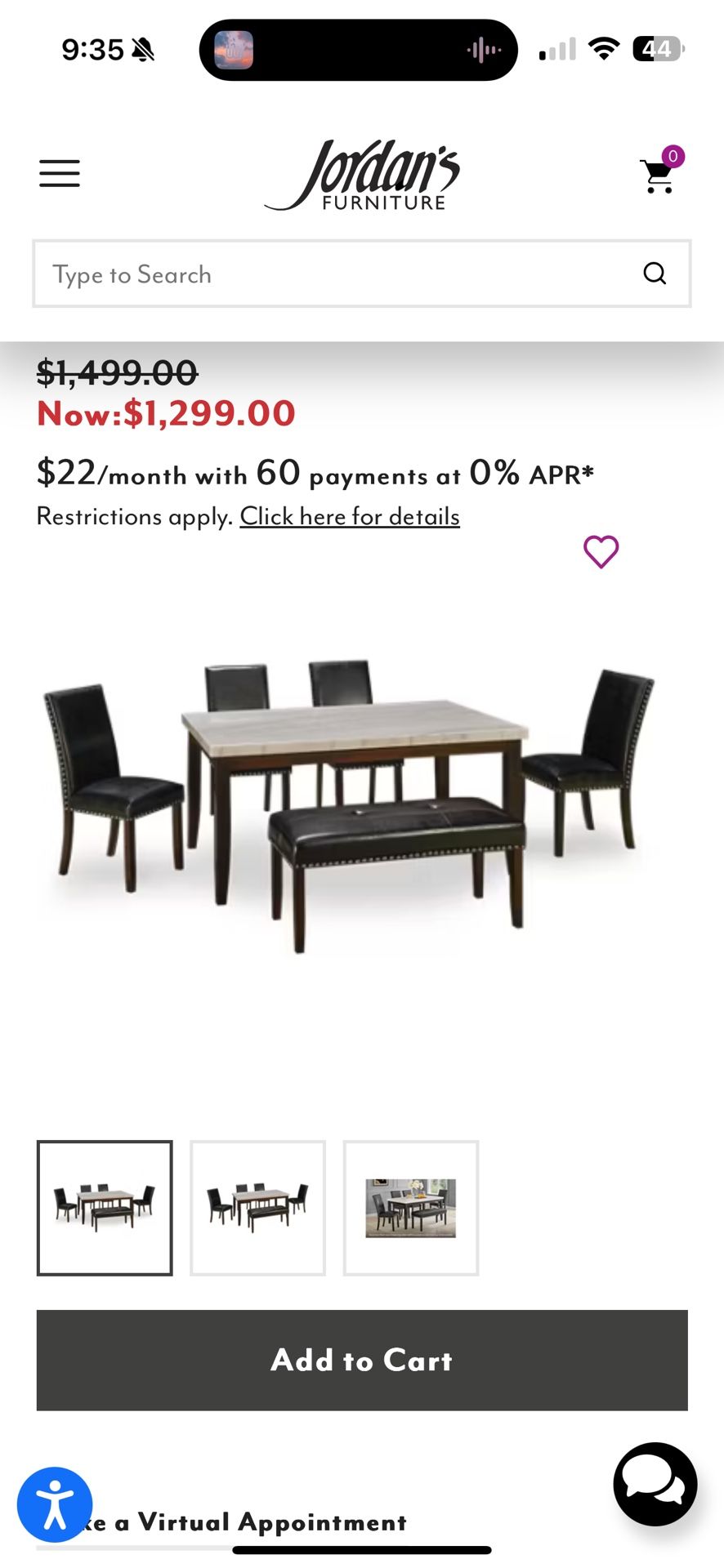 Westby Six Piece Dining Set