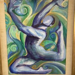 Original Framed Abstract Acrylic Painting