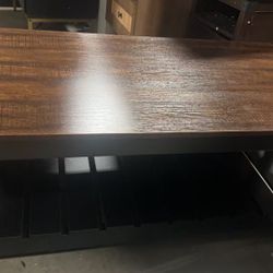 39" Farmhouse Coffee Table, Coffee Tables for Living Room, Farmhouse Square Coffee Table with Storage, Couch Table, Small Tables for Small Spaces, Bro