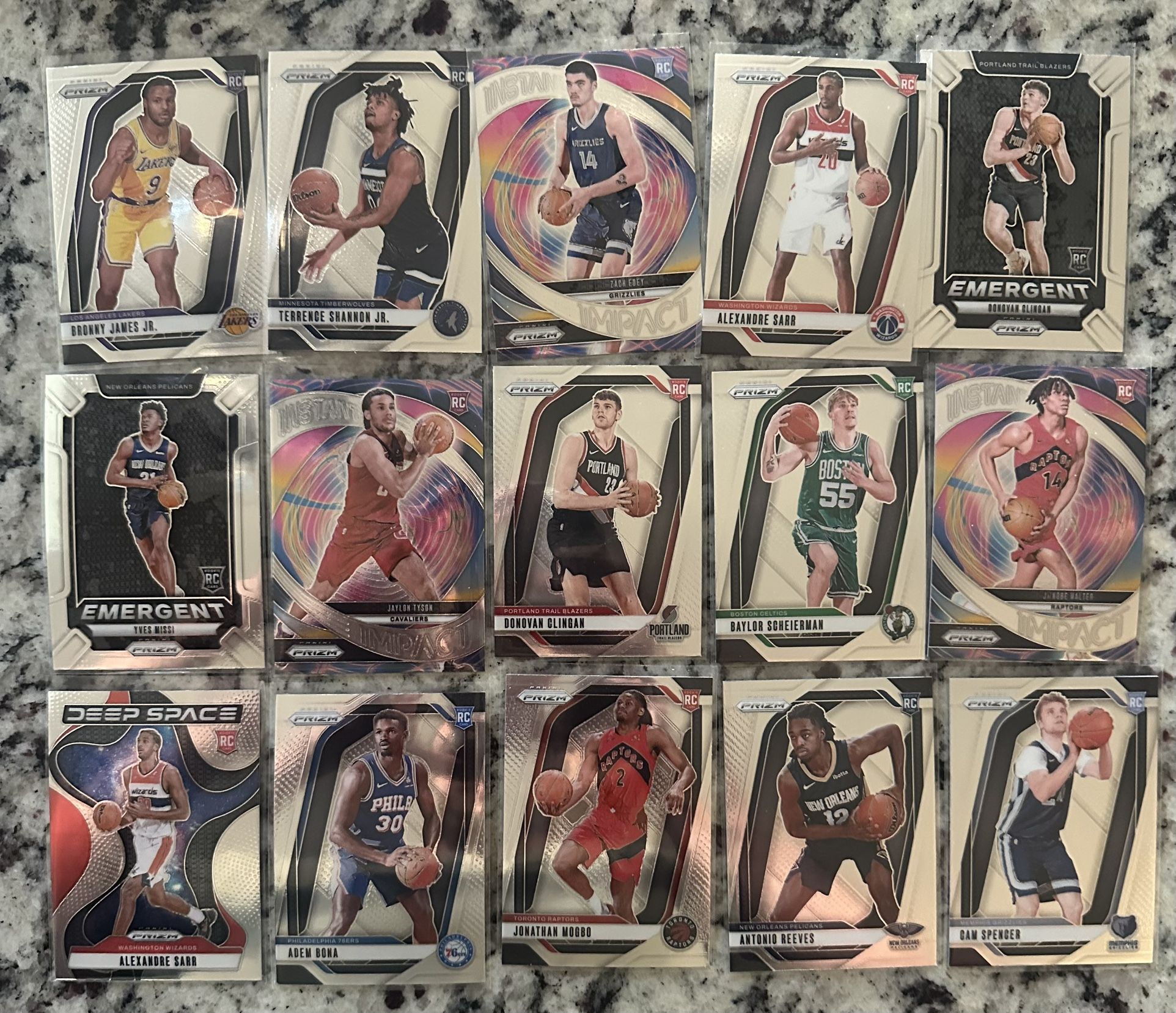 Huge NBA Prizm Basketball Card Lot - Silver, Rookies, Parallels - Curry, Bronny, Giannis, Harden, Sarr And more