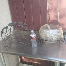 Wine Rack And Punch Bowl