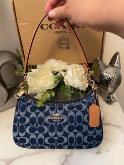 Blue coach bag for women