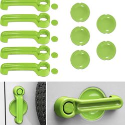 DearChan Upgraded ABS Door Handle Cover Inserts & Tailgate Handle Cover & Door Handle Recess Guard, Fit for Jeep Wrangler JK 2007-2017 4 Door, Exterio