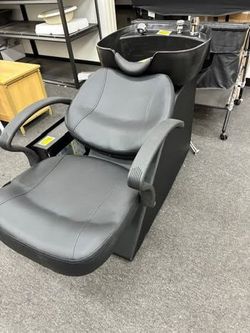 New in Box Station Spa Salon Backwash Barber Chair ABS Plastic Shampoo Bowl Sink Unit Equipment