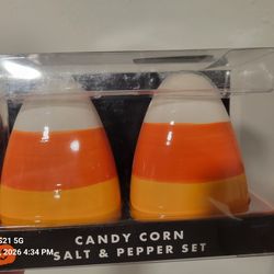 Candy corn salt and pepper shakers