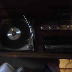 Philco High Fidelity Record Player Am Fm Radio Cabinet Sounds Great  CHEAP! 