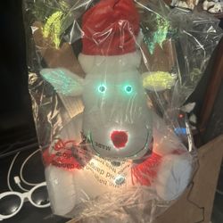 Vintage Color Changing Fiber Optic Christmas Moose LightUp