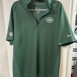 Green Zip-placket Shirt - NY Jets