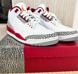 Jordan 3 Cardinal Red size 9.5 deadstock San Diego