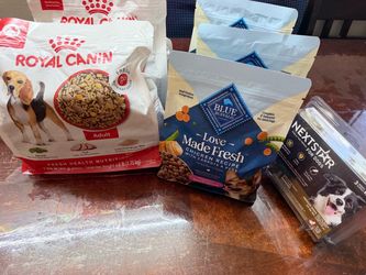 Royal Canin & Blue Buffalo Dog Food with NextStar Flea Treatment Bundle