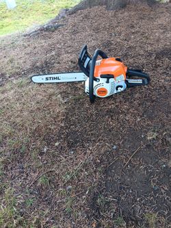 stihl chain saw with 16" bar model MS-211C used 1 time runs great