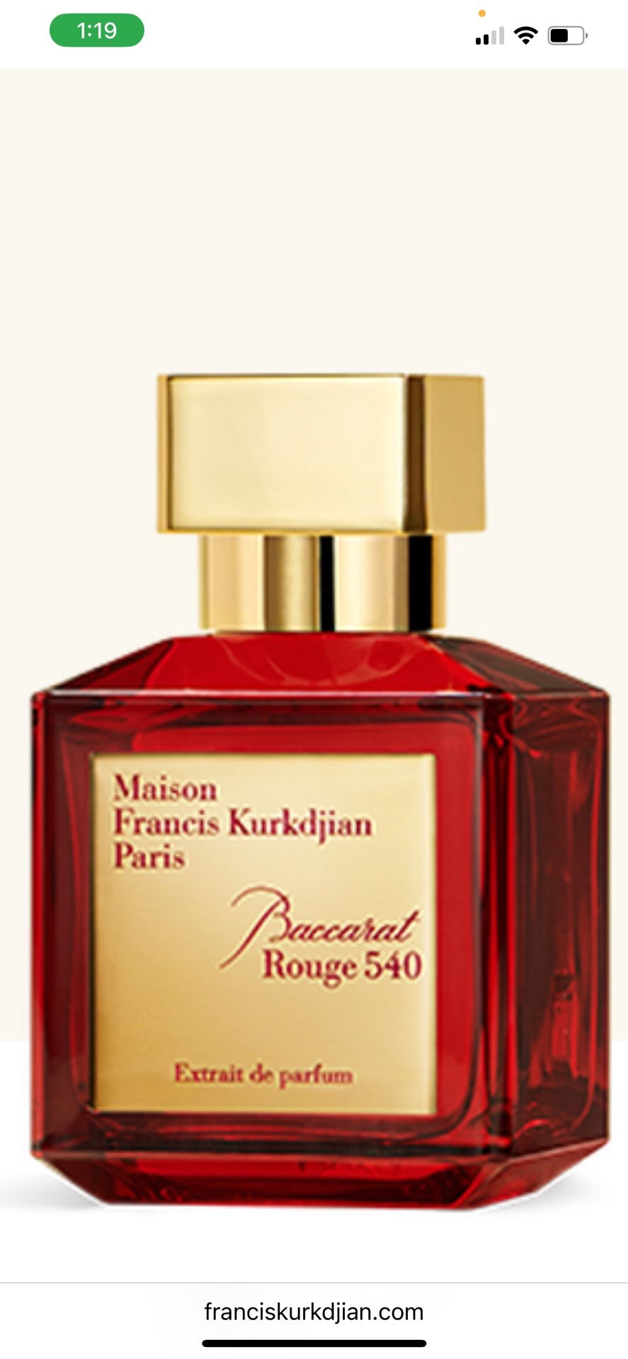 Baccarat Rouge 540 70ml