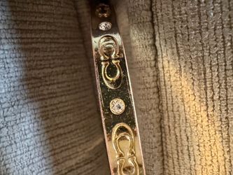 Coach Goldtone C bracelet
