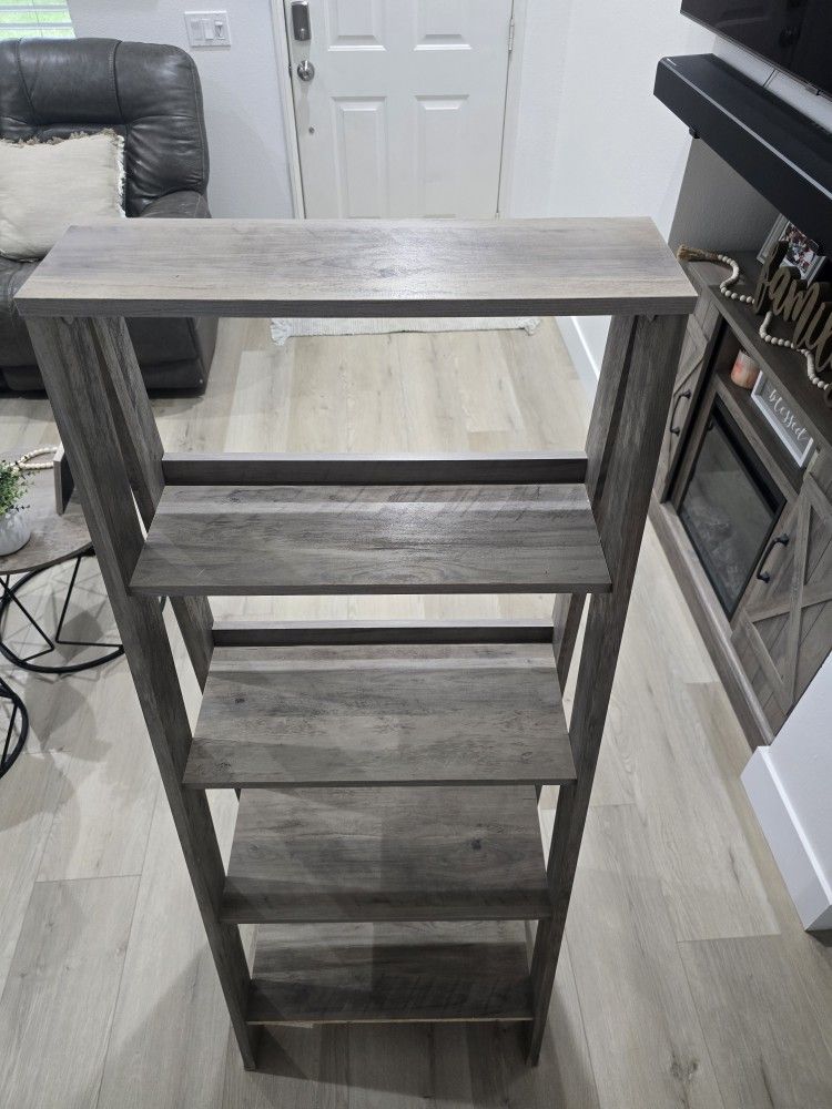 Ladder Shelf Grey Wash 55inch Tall /width 10inch