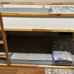 IKEA Bunk Bed w/ 2 Mattresses + Comforters
