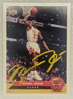 1992-93 Upper Deck Michael Jordan #P5 Gold Ink Autograph1992-93 Upper Deck Michael Jordan #P5 Gold Ink Autograph