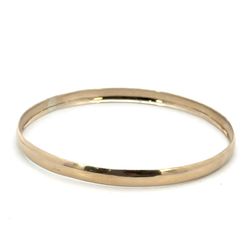 Woman’s Ladies 14k Yellow Gold Plain Bangle Bracelet GP3118986