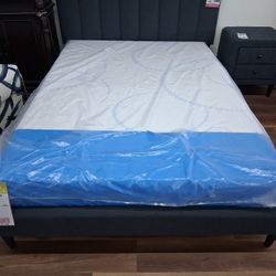 Full Bed Frame In Charcoal