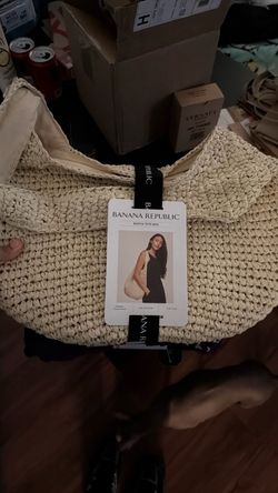 Banana Republic Raffia Tote Bag