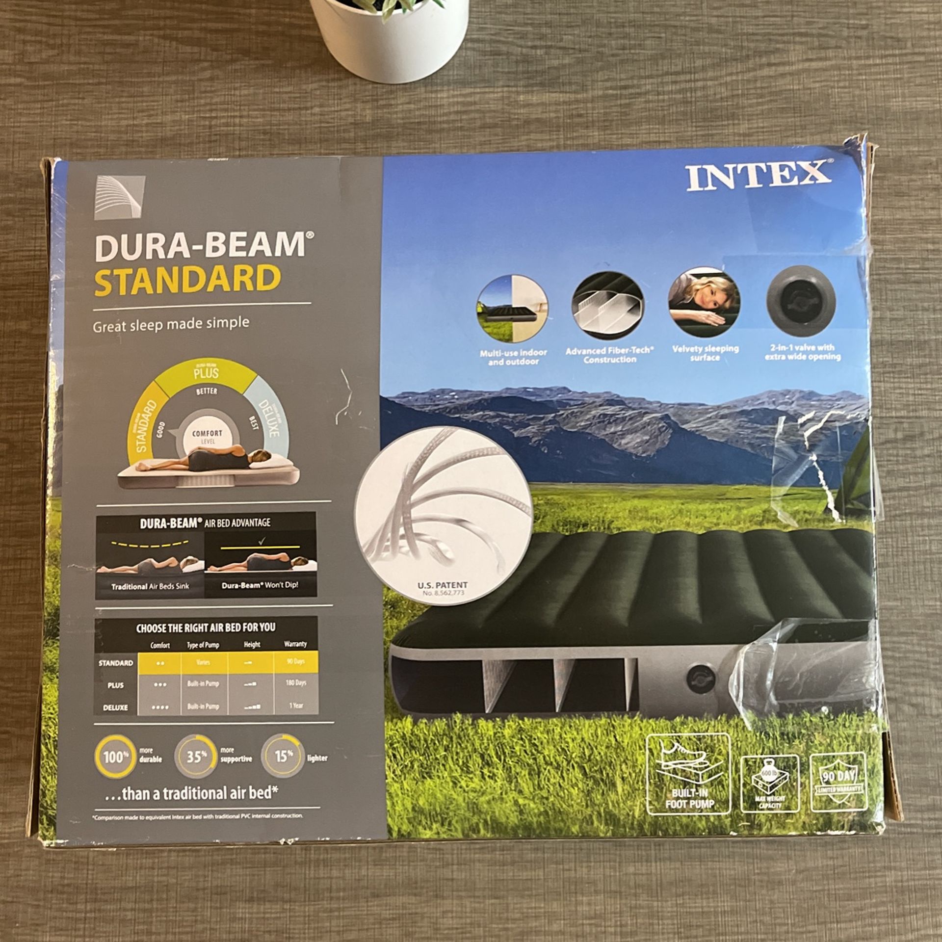 Dura-Beam Standard Downy Air Mattress: Fiber-Tech (Full Size)
