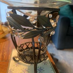 Garden Lites Aroma Melts Warmer Rustic Metal w/Bead Accents