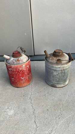 Antique gasoline cans