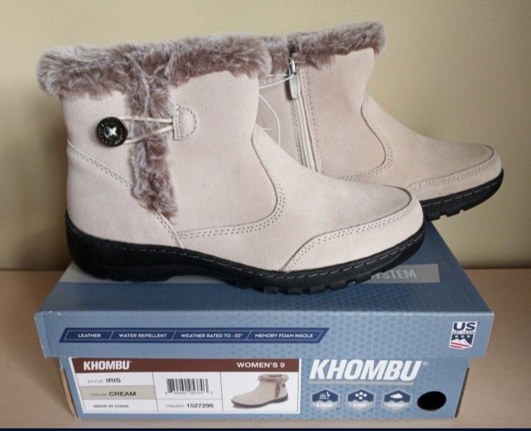 KHombu Suede Leather BOOTS Woman's Size 9.  NEW