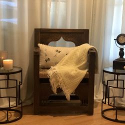 Side/ End Tables With Glass Top