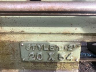 20 X 54 Lathe