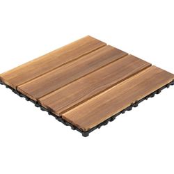 36 Pcs Interlocking Wood Deck Tiles（Jh2349C)