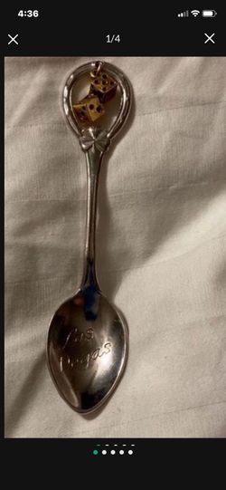 Vintage Las Vegas Souvenir Spoon With Rolling Dice