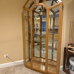 Beautiful oak curio cabinet