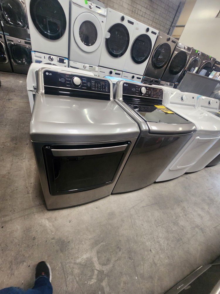 LG Top Load Set Washer And Dryer Silver New