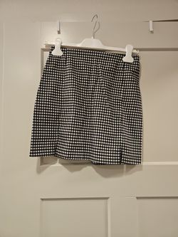 Black Plaid Mini Skirt