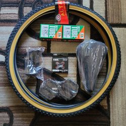 NEW Bicycle Bmx Parts Bundle 24" Black