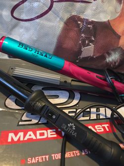 Sutra hair wand n bed head crimper n bage