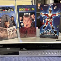SYLVANIA DVD with VCR Combo Plus Home Alone 1 & 2, and Christmas Vacation 