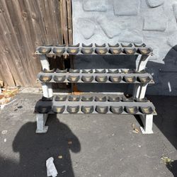 Used dumbbell rack 