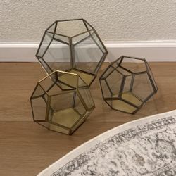 Decorative Glass Geometric Terrariums