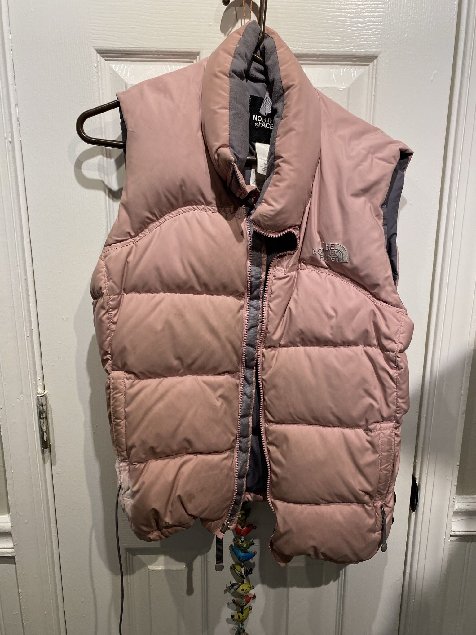 Ladies Size Medium The North Face Light Pink Puffer Down Vest