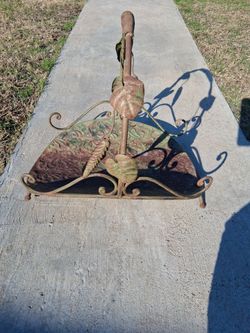 Vintage metal fire wood holder