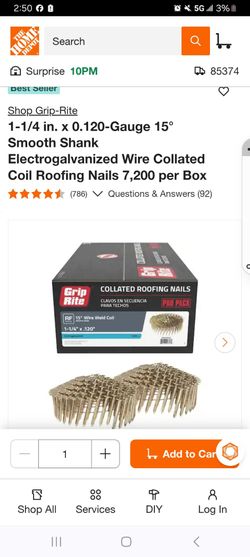 3 boxes 1-1/4 coiled roof nails