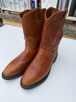 Justin Boots 4762 Brown Leather Cowboy Work Boots Size 11.5
