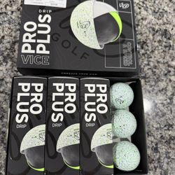 New VICE PRO PLUS Neon Green Drip Golf Balls 1 Dozen 12 balls
